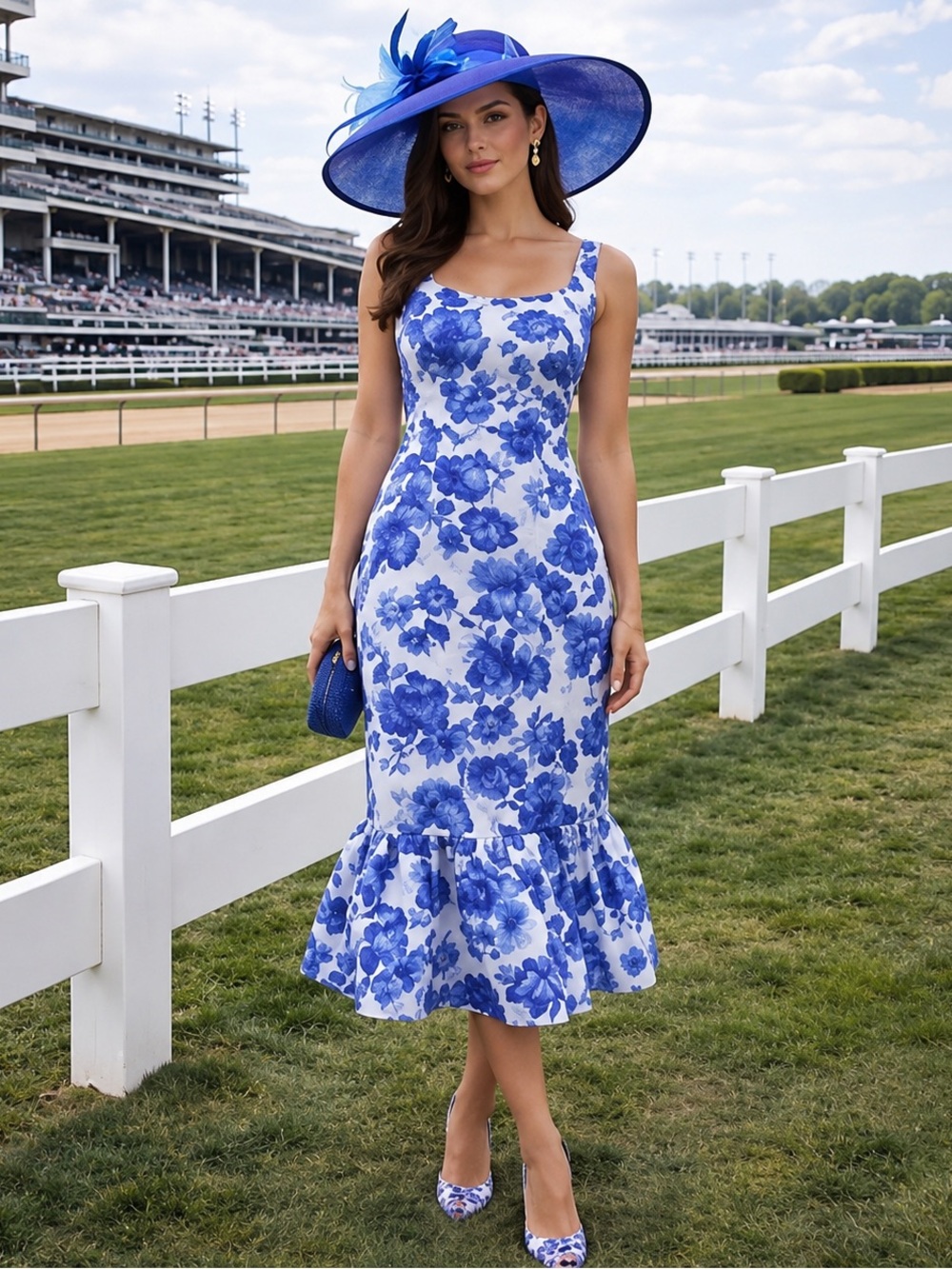 Sachin & Babi Laura dress in azure watercolor floral - 10